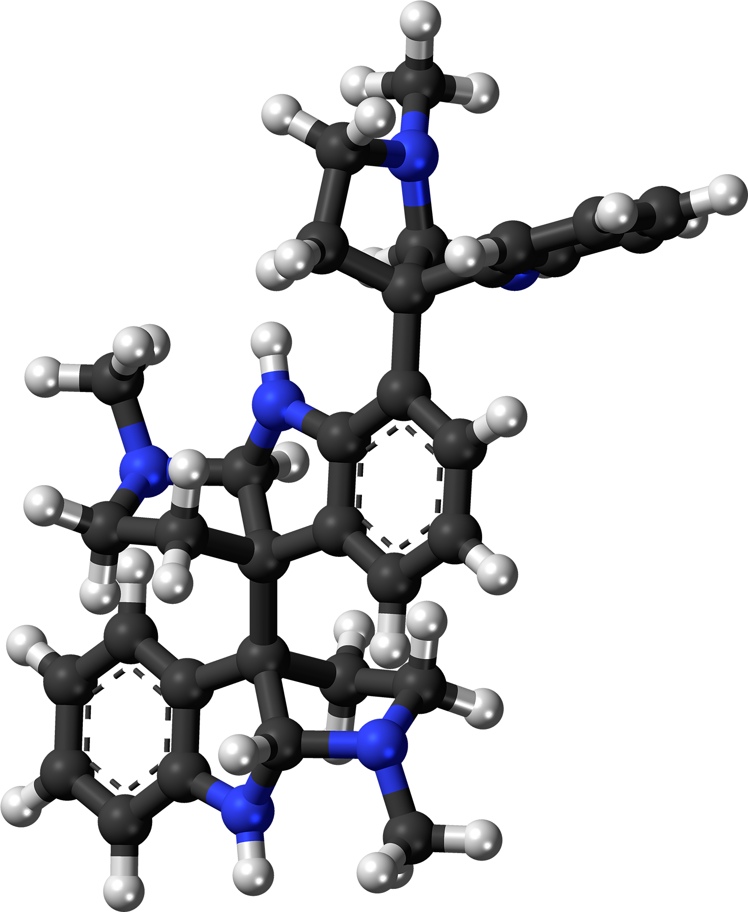 Hodgkinsine Molecule Ball - Rhodamine Ball And Stick Clipart (1666x2000), Png Download
