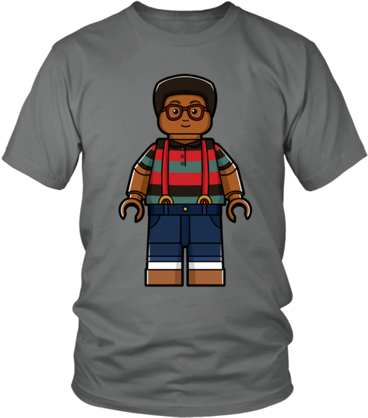Steve Urkel T Shirt District Unisex Shirt / Grey / - Funny Lego T Shirts Clipart (600x600), Png Download