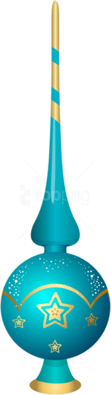 Free Png Blue Christmas Tree Top Ornament Png - Christmas Tree Top Png Clipart (480x1532), Png Download
