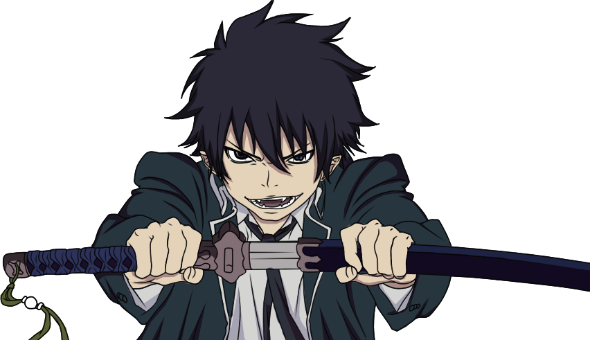 Blue Sticker - Ao No Exorcist Rin Png Clipart (852x491), Png Download