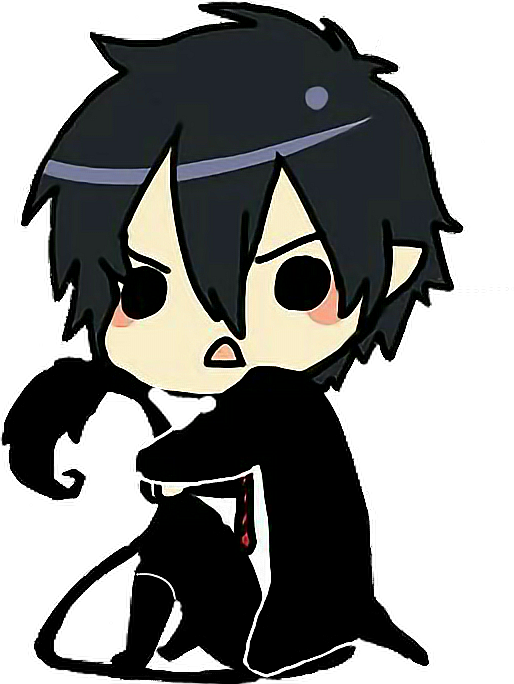 #blue Exorcist - Rin Chibi Blue Exorcist Clipart (514x684), Png Download