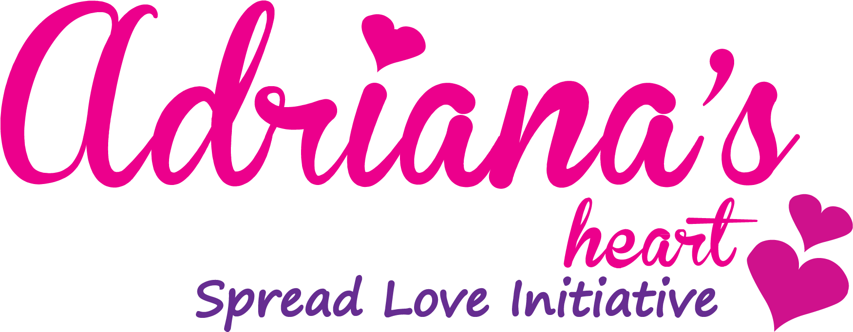 Adriana's Heart - Calligraphy Clipart (2704x1081), Png Download