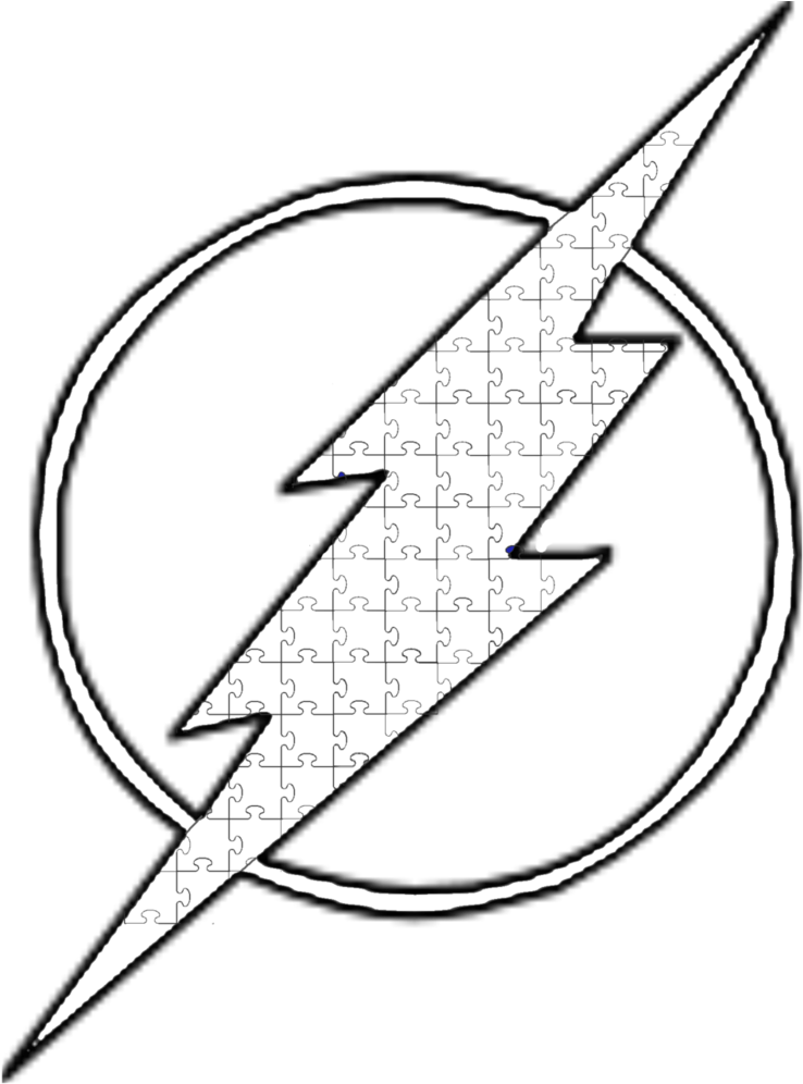 Line Art, Eobard Thawne, Flash, Leaf Png Image With - Flash Autism Symbol Clipart (800x1000), Png Download