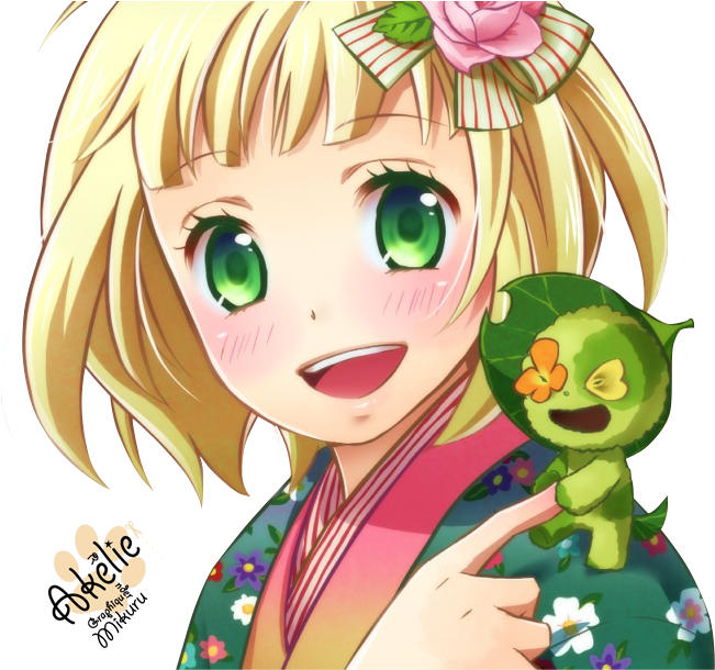 Blue Exorcist Shiemi And Nii Clipart (800x609), Png Download