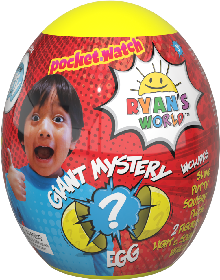 Watch Ryan's World Mystery Egg - Ryan's World Toys Egg Clipart (1000x1173), Png Download