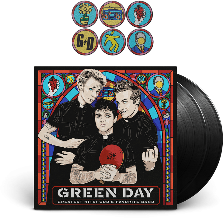 Green Day Is A Punk Rock Band Formed In 1987 In Berkeley, - Green Day Greatest Hits God's Favorite Band Clipart (800x800), Png Download
