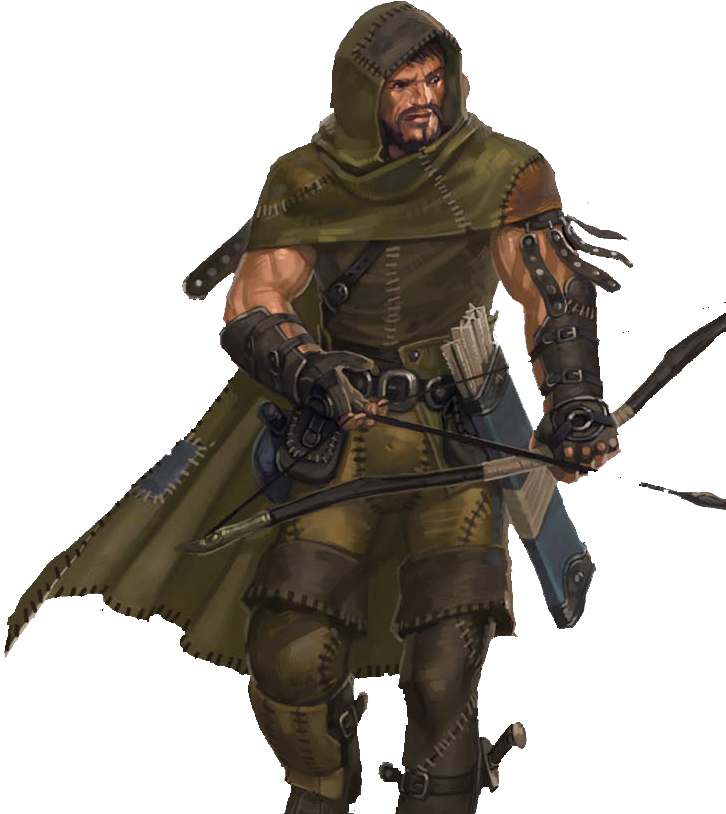 #archer #bowman #ranger #warrior #soldier #fantasy - Pathfinder Character Art Clipart (726x814), Png Download