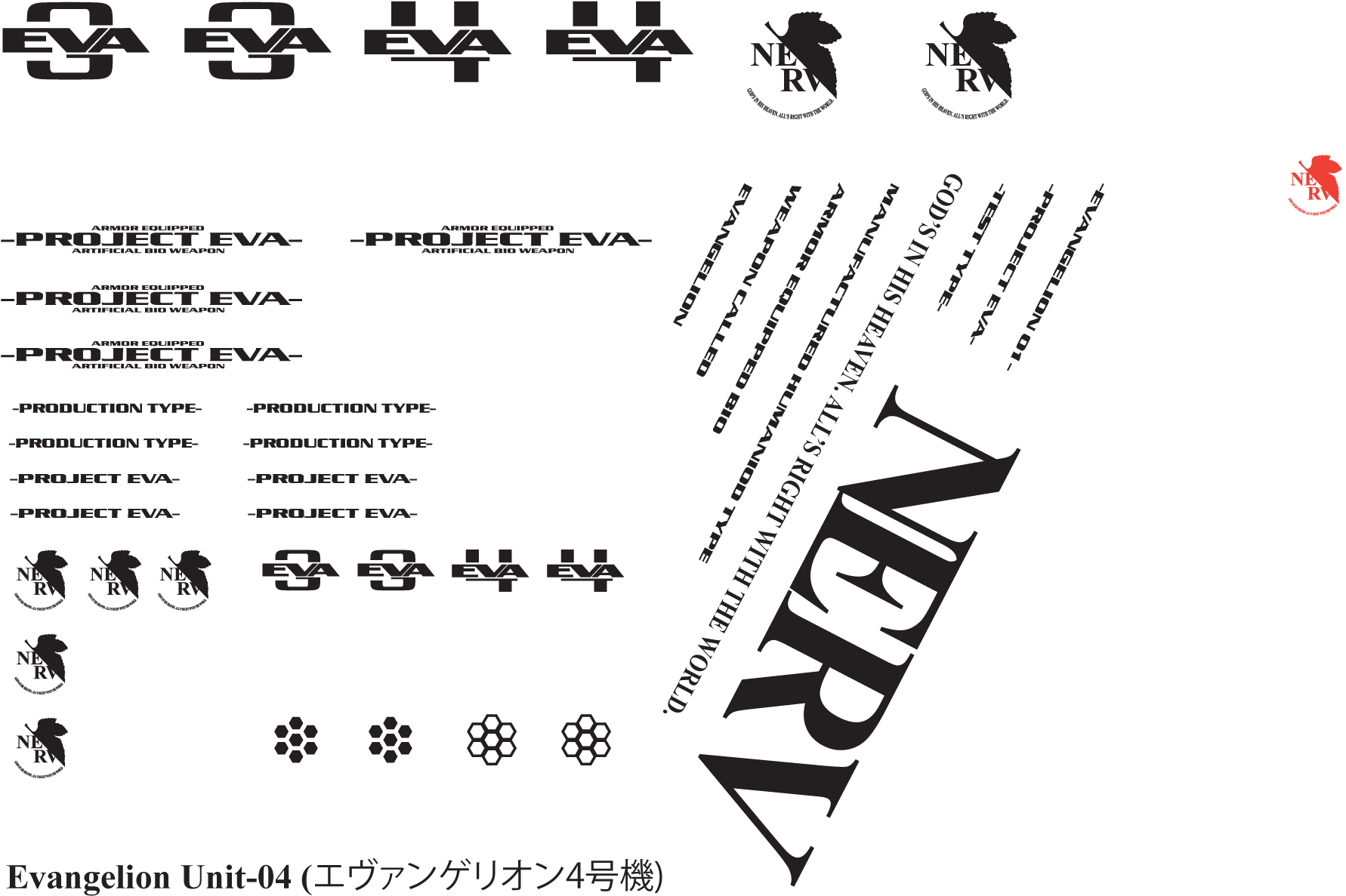 Nerv , Png Download - Eva Unit 00 Decal Clipart (1782x1187), Png Download