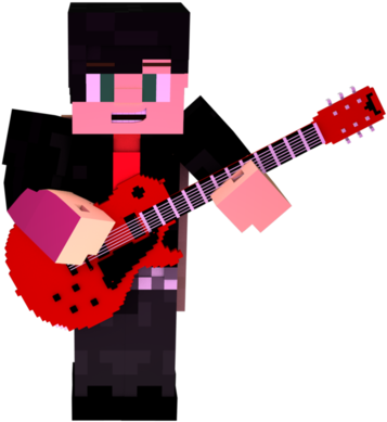 Render Hecho Por Mi Con Una Skin Del Cantante Principal - Guitarist Clipart (1000x625), Png Download