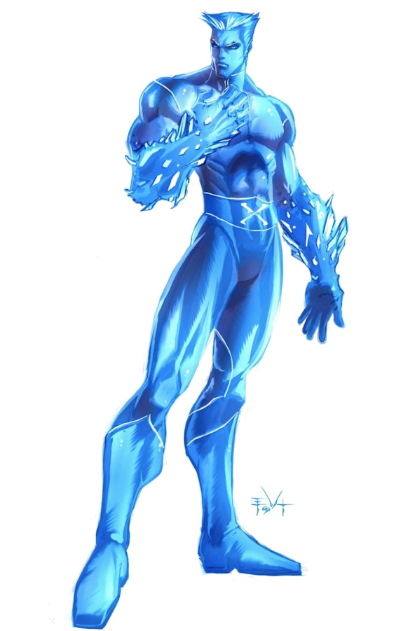 Iceman Png Download Image - X Men Iceman Png Clipart (618x900), Png Download