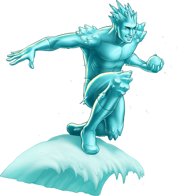 Iceman Png High-quality Image - Iceman Marvel Avengers Alliance Clipart (569x630), Png Download