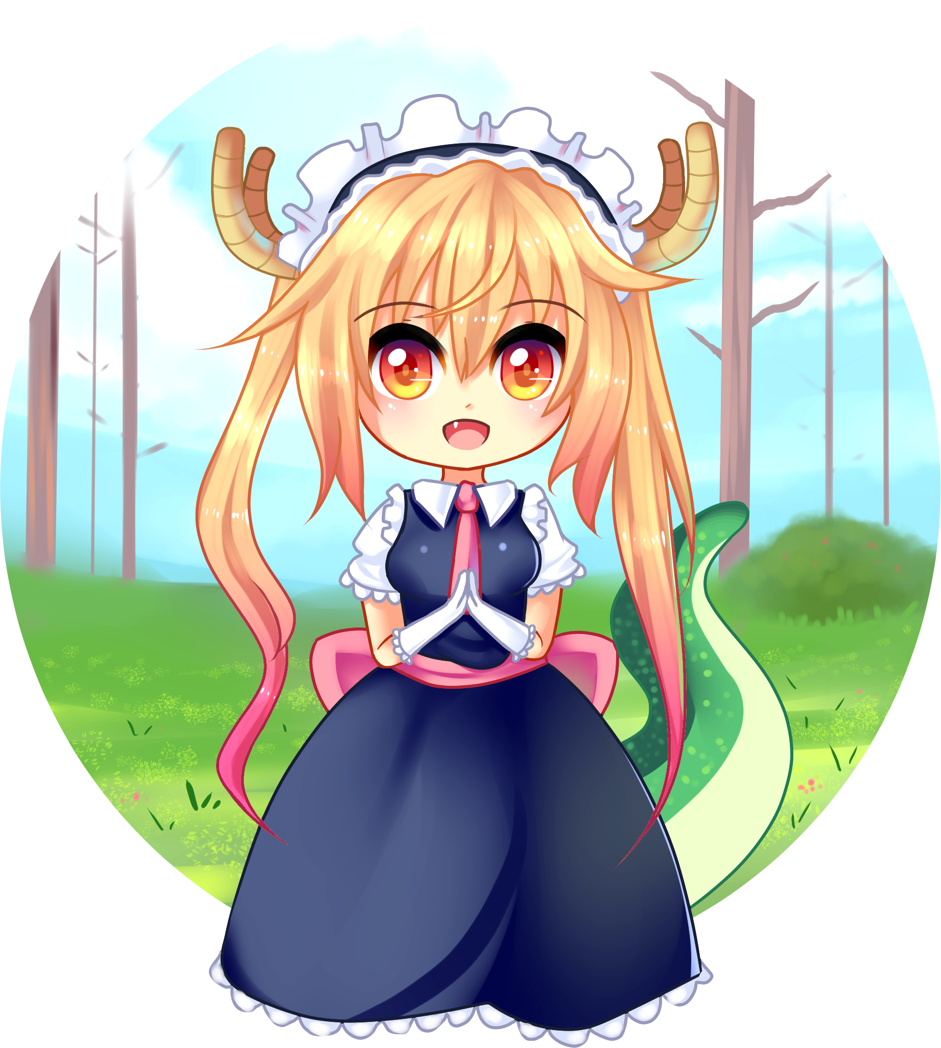 Dragonmaid - Tohru Fanart Clipart (1842x2051), Png Download