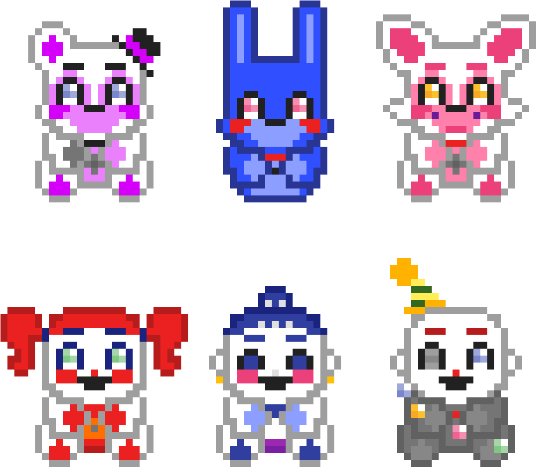 Fnaf Sister Location Plushies - Cartoon Clipart (1134x1078), Png Download