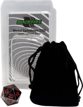 D20 Metal Spindown With Velvet Bag - Dice Clipart (709x709), Png Download