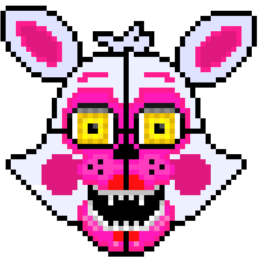 Fnaf Sister Location Accurate Funtime Foxy - Funtime Foxy Pixel Art Clipart (560x550), Png Download