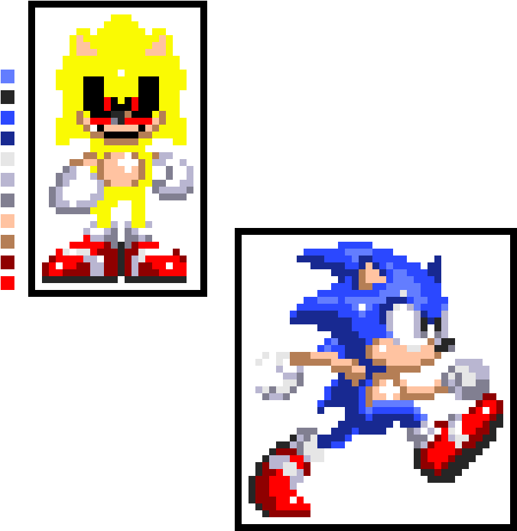 Sonic Exe Front - Sonic 3 Sprites Clipart (980x850), Png Download