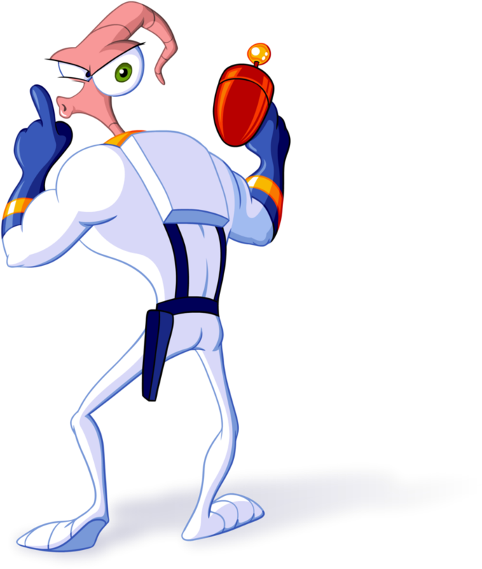 Earthworm Jim Png - Earthworm Jim Transparent Background Clipart (894x894), Png Download