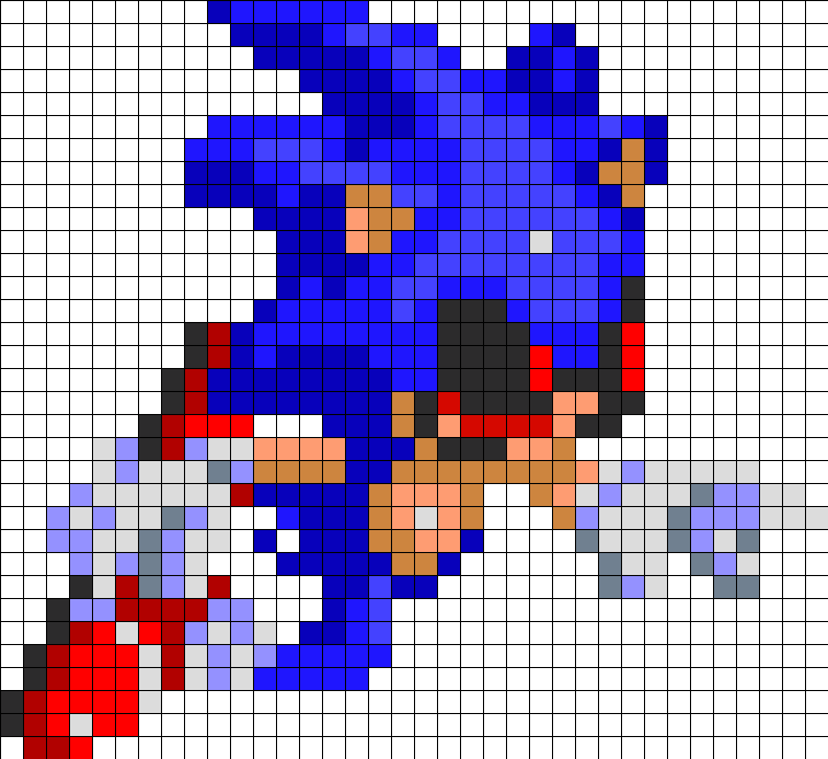 Original) - Sonic Exe Pixel Art Minecraft Clipart (756x693), Png Download
