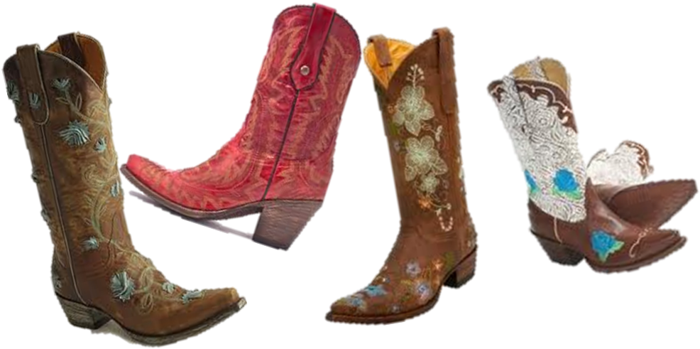 Fashion Cowboy Boots For Cheap - Cowboy Boot Clipart (1024x583), Png Download