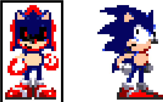 Sonic Exe 2 Sprite - Sonic The Hedgehog Clipart (740x480), Png Download