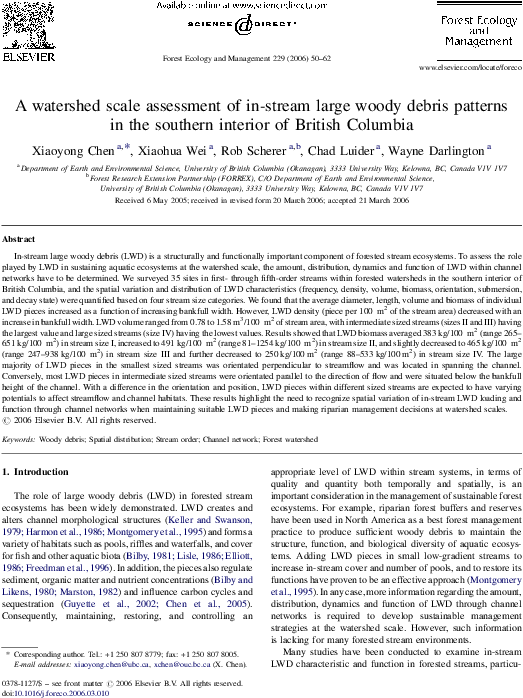 A Watershed Scale Assessment Of In-stream Large Woody - Role Of Ethylene In Fruit Ripening Pdf Clipart (595x794), Png Download