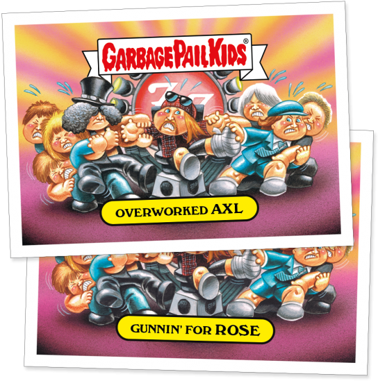 Garbage Pail Kids Take On Musical Icons In New Best - Garbage Pail Kids Guns N Roses Clipart (595x595), Png Download