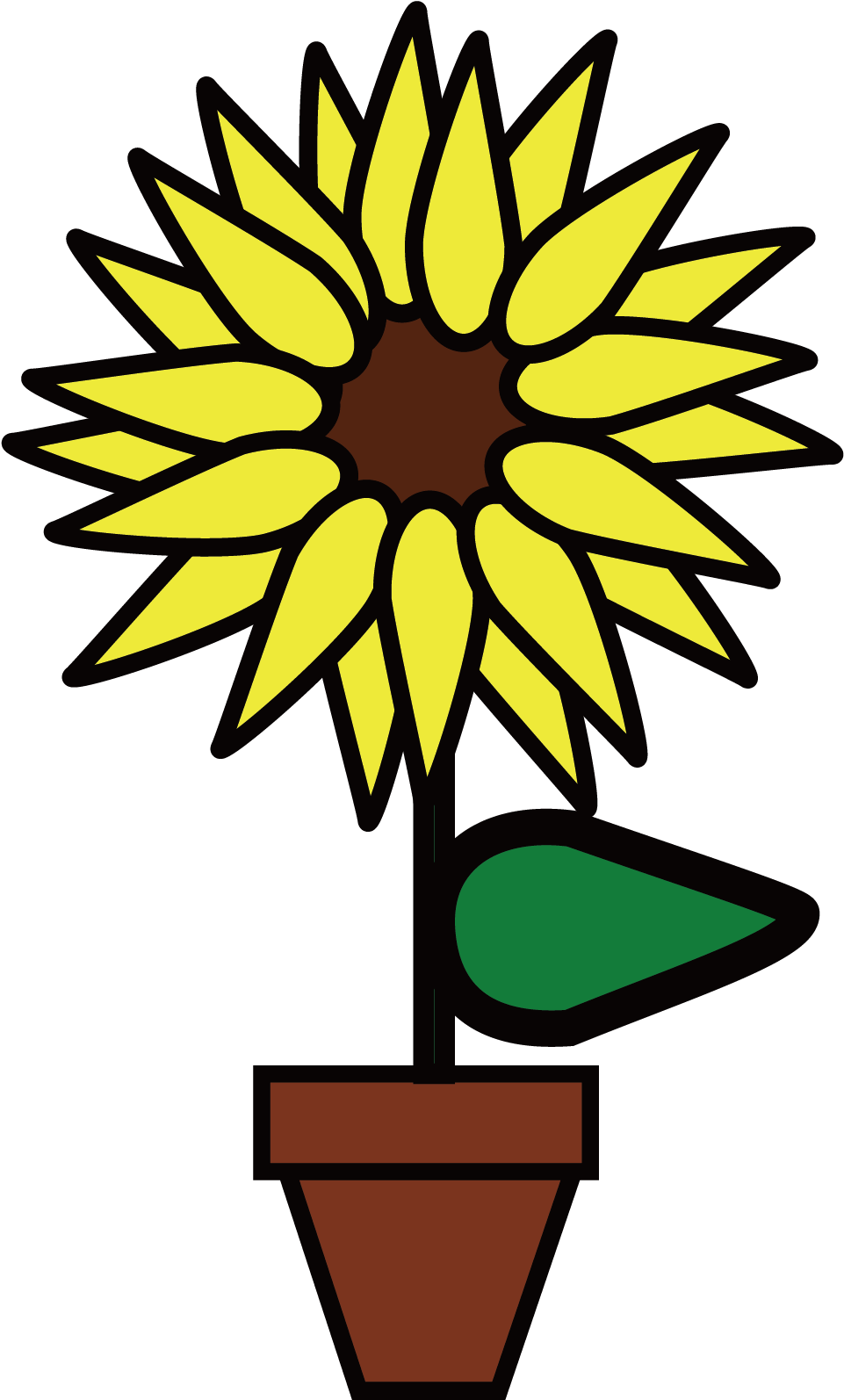Common Sunflower, Flower, Drawing, Plant, Flora Png - Drawing Clipart (1110x1784), Png Download