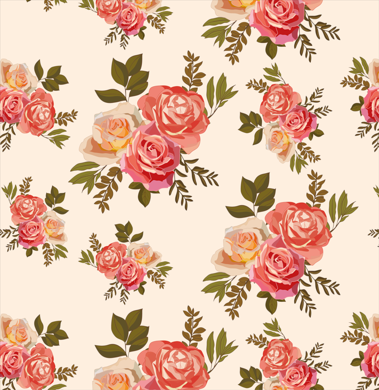 Rose Pattern A - Garden Roses Clipart (778x800), Png Download