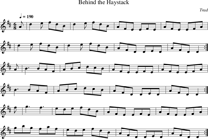 Listen To Behind The Haystack - Paddy Ryan's Dream Sheet Music Clipart (711x476), Png Download