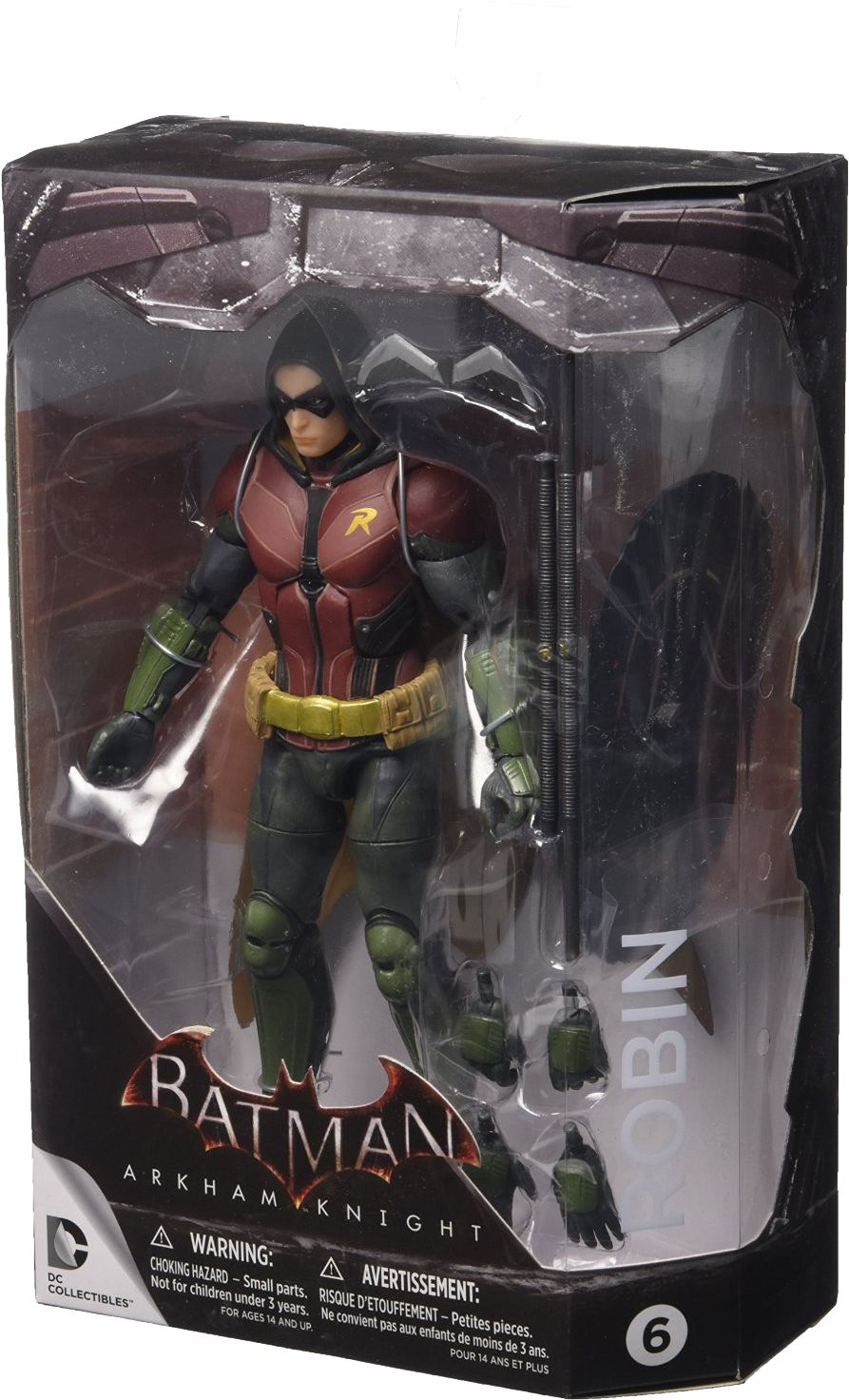 *on Sale ==> Click Here - Robin Arkham Knight Batman Figure Action Dc Collectibles Clipart (909x1500), Png Download