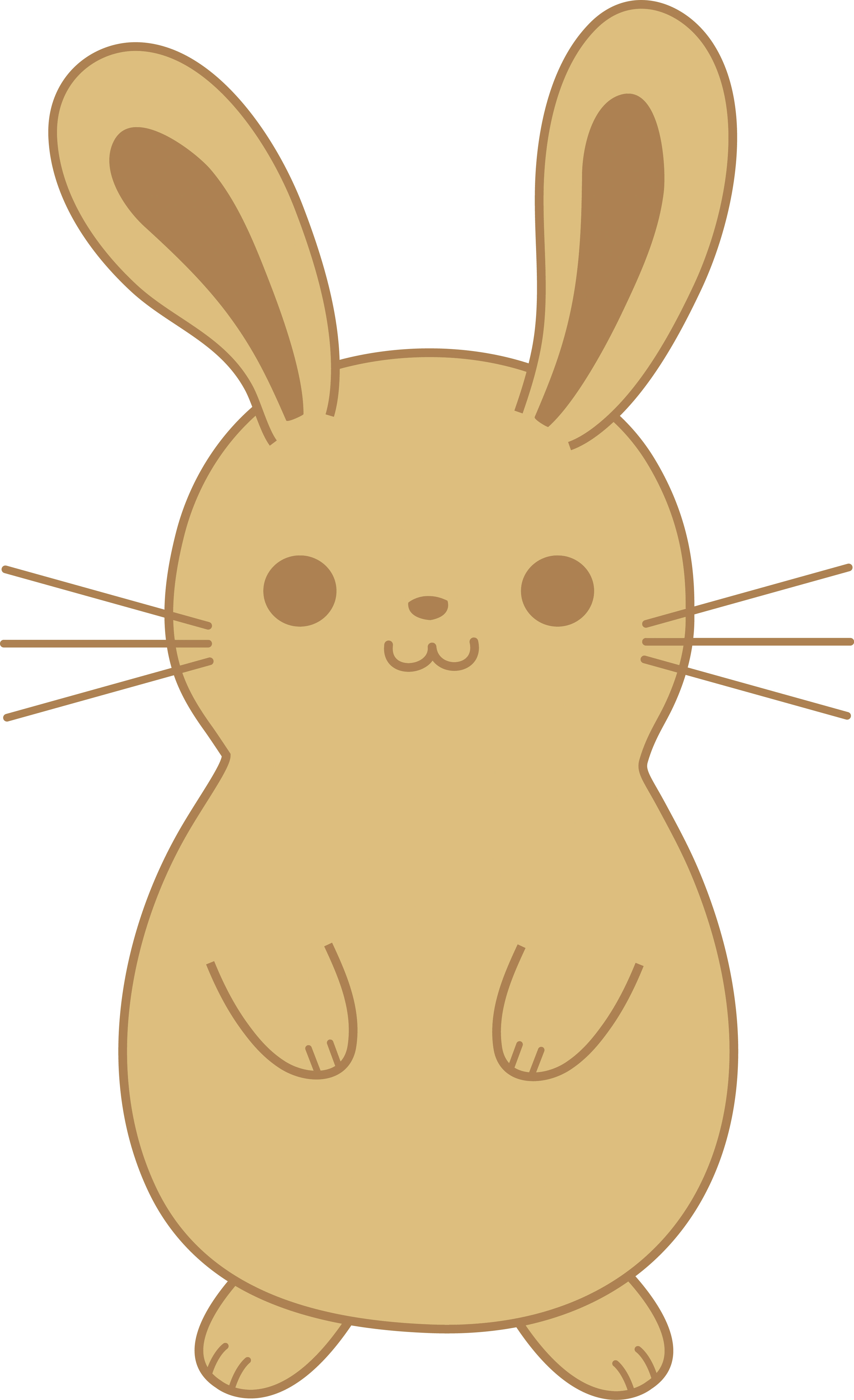 Rabbit Clipart - Cute Bunny To Draw - Png Download (3250x5328), Png Download
