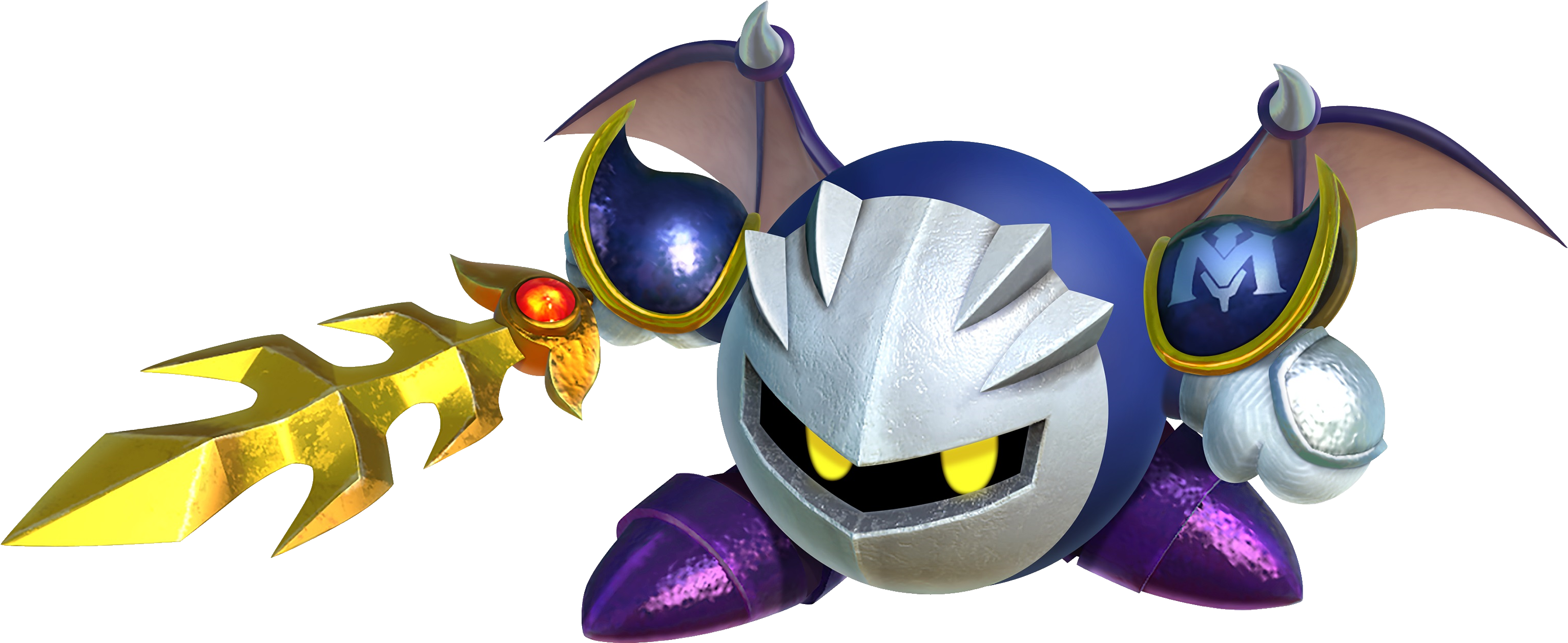 View Samegoogleiqdbsaucenao Ksa Meta Knight Artwork - Kirby Star Allies Meta Knight Clipart (3089x1301), Png Download