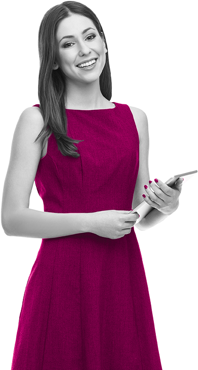 Woman Pink Dress Clipart (1140x760), Png Download