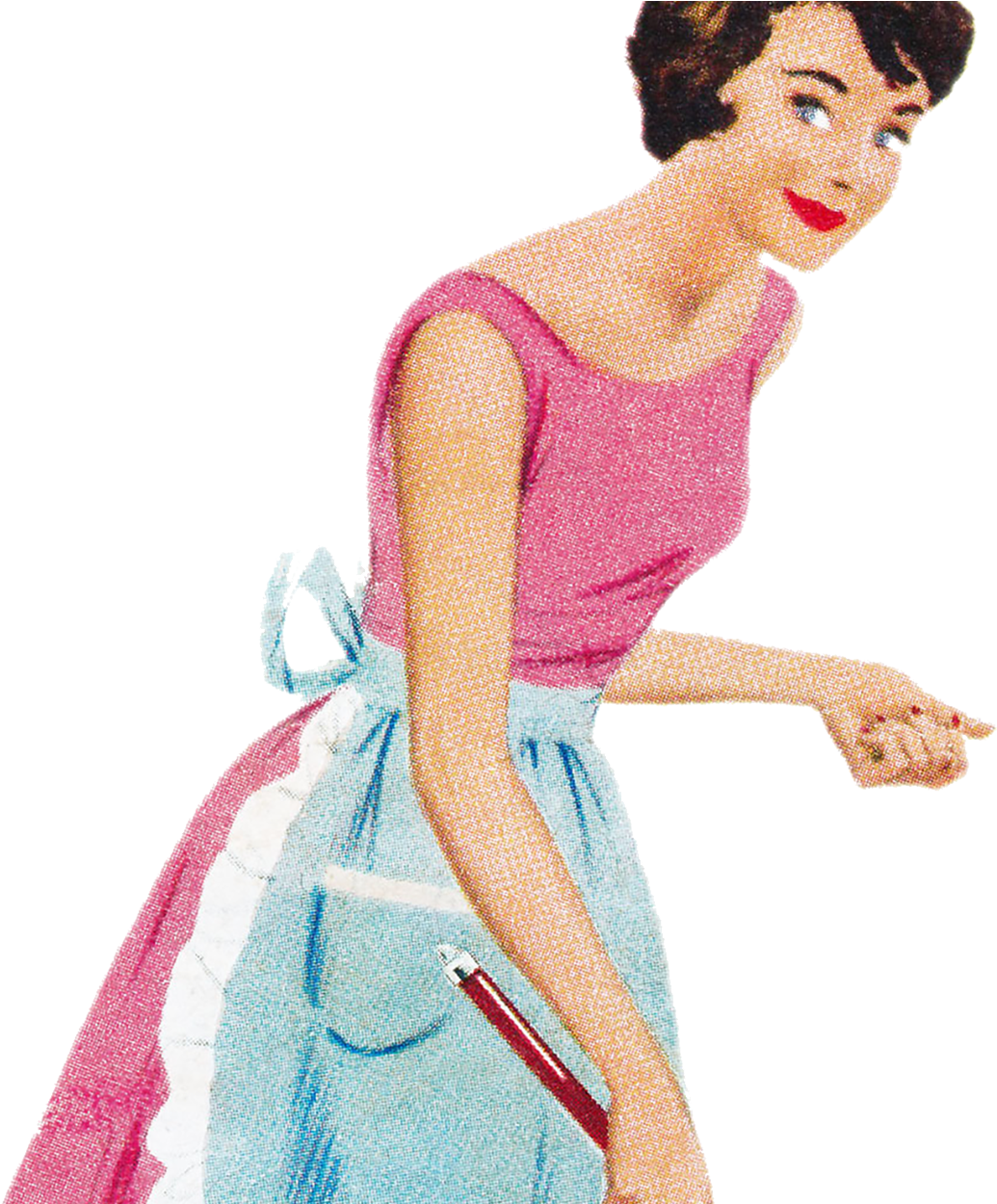 A Vintage Image Of A Woman Smiling - Illustration Clipart (2472x1249), Png Download