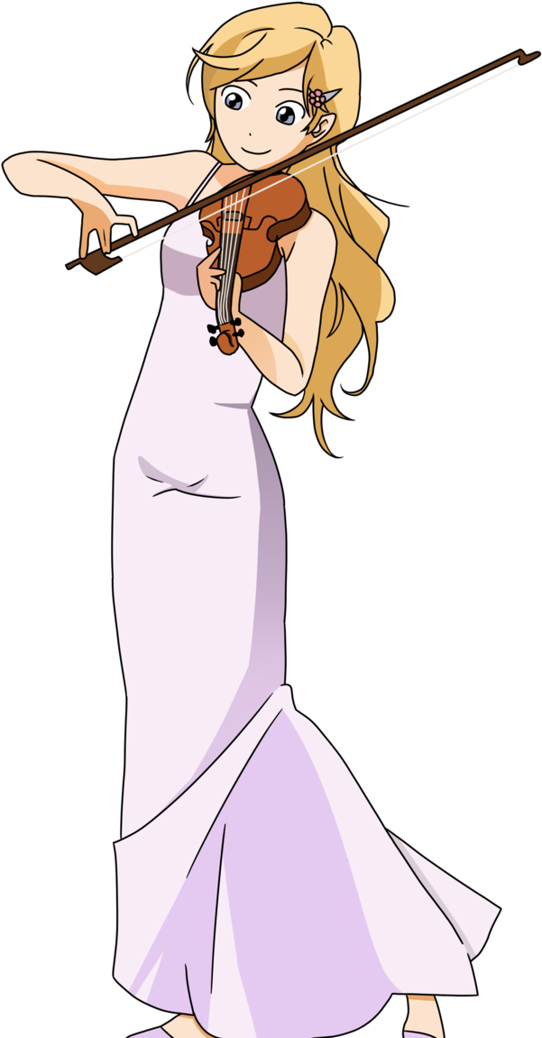 Kaori From Your Lie In April - Cartoon Clipart (673x1186), Png Download