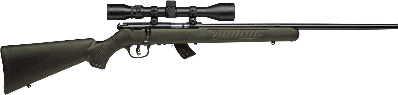 Savage 26721 Mark Ii Fxp With Scope Bolt 22 Long Rifle - Ruger 10 22 Scoped Clipart (1800x460), Png Download