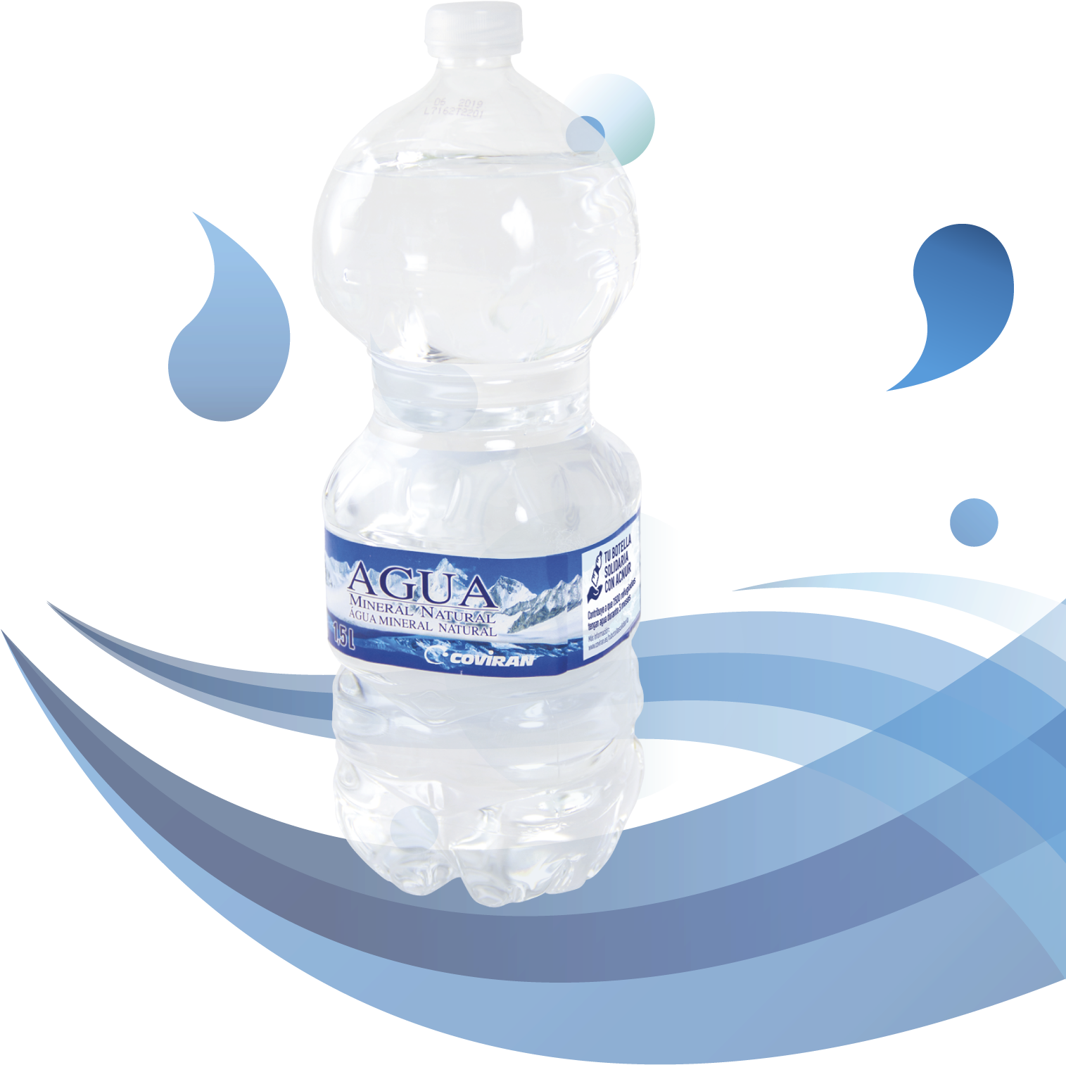 Acnur-bg - Water Bottle Clipart (1552x1576), Png Download