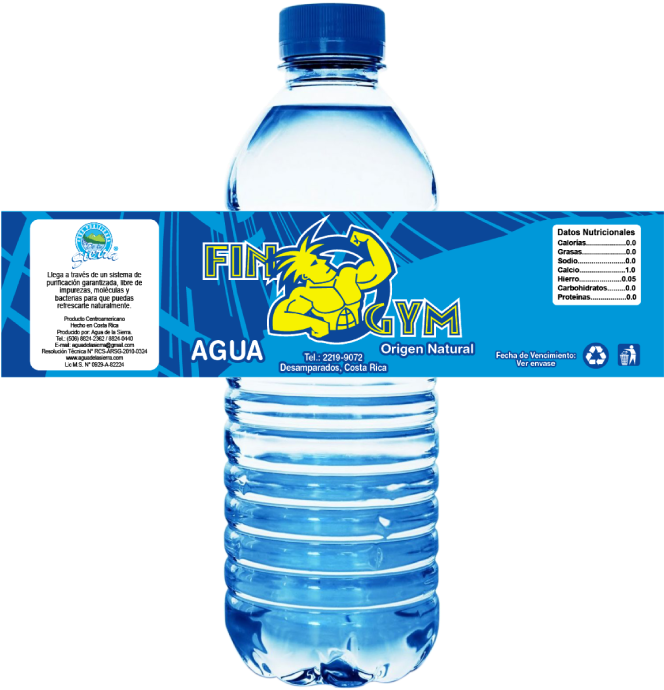 5 Litros Y 5 Litros Podemos Personalizar Nuestras Etiquetas - Water Bottle Filled With Water Clipart (663x700), Png Download