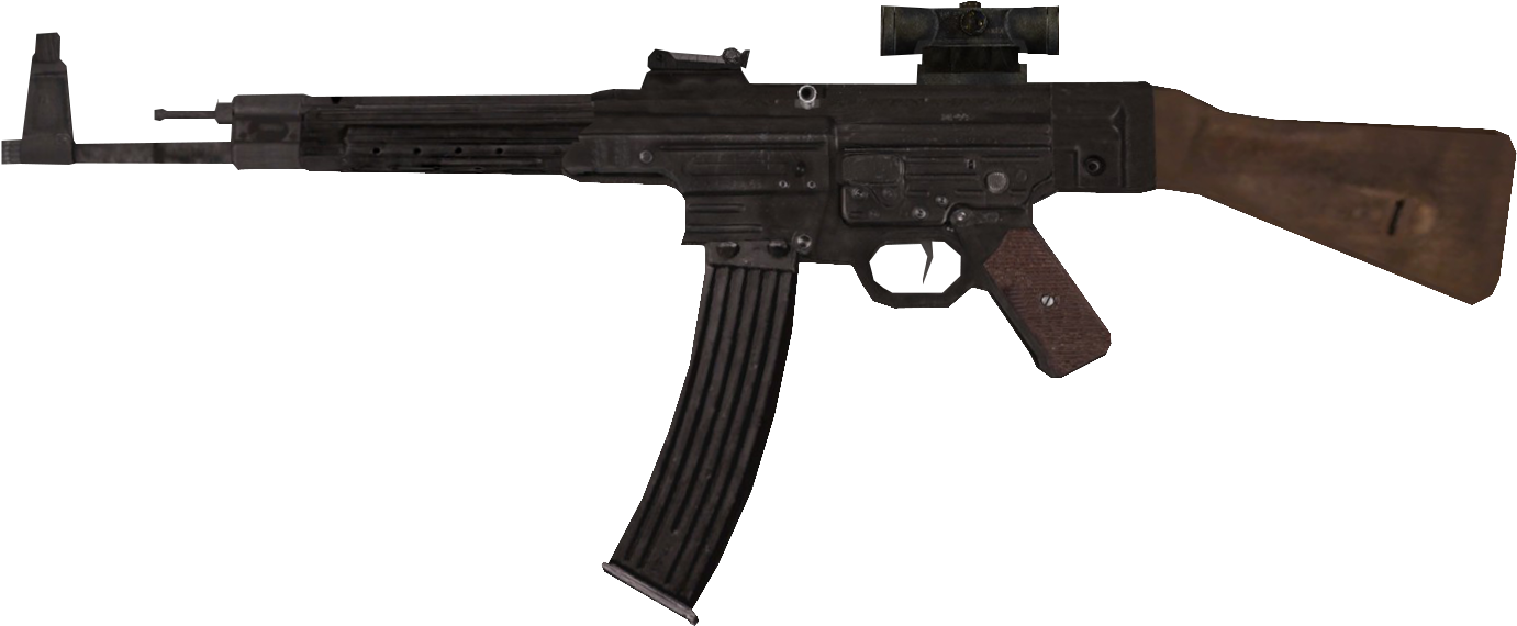 Stg-44 Telescopic Sight Model Waw - Stg 44 Clipart (1381x570), Png Download
