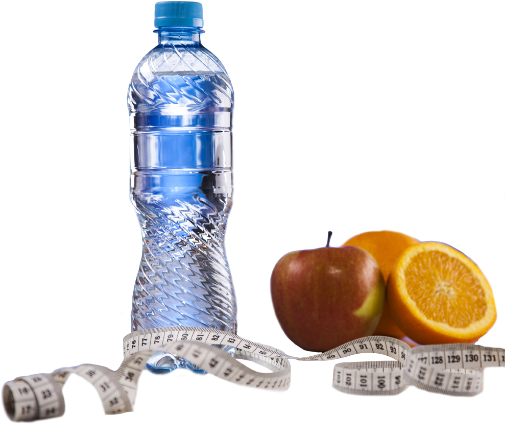 Agua Y Manzana - Bottled Water Clipart (1000x877), Png Download