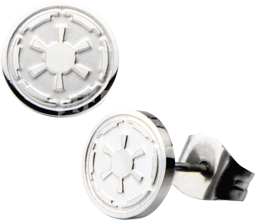 Galactic Empire Symbol Stud Earrings - Emblem Clipart (850x850), Png Download