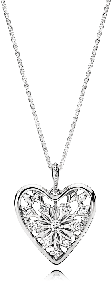 396369cz - Pandora Heart Of Winter Necklace Clipart (1000x1000), Png Download