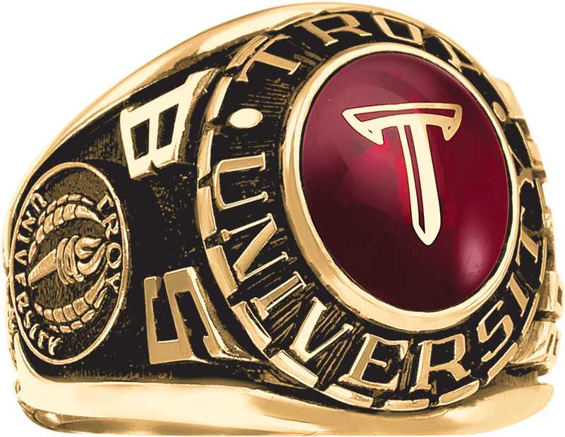Troy University Men's Large Traditional Ring - Emblem Clipart (800x800), Png Download