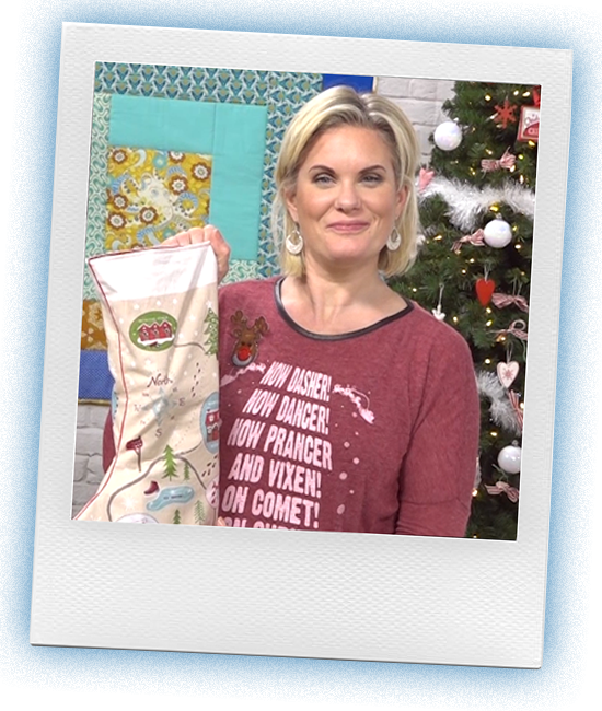 Sewing Quarter - Festive Stocking - Girl Clipart (550x650), Png Download