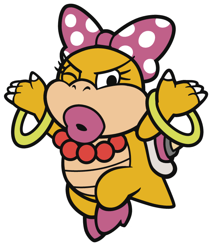 Wendy Koopa Paper Mario Clipart (729x846), Png Download