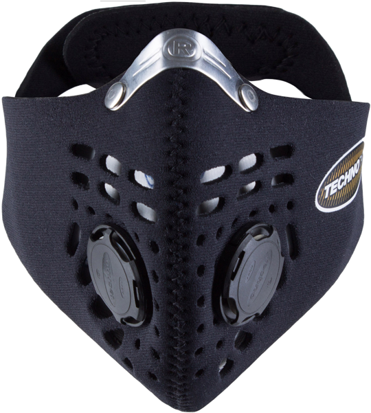 Respro Techno Black - Bicycle Mask Clipart (550x600), Png Download