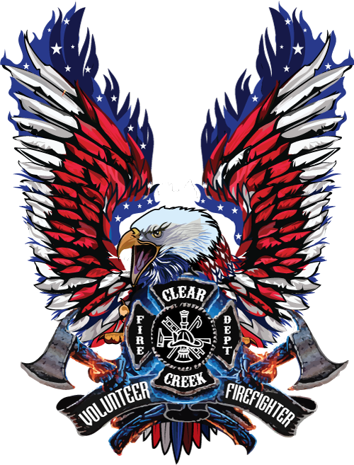 Clear Creek Volunteer Fire Department - Emblem Clipart (500x657), Png Download