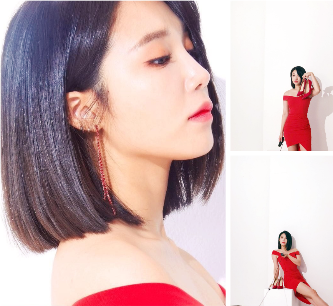 Source - Beautyidol - Eunji Pink Collection Red & White Clipart (1280x1189), Png Download