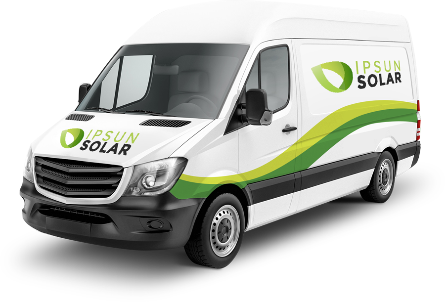 Ipsun Solar Company Van - Logo Clipart (900x611), Png Download