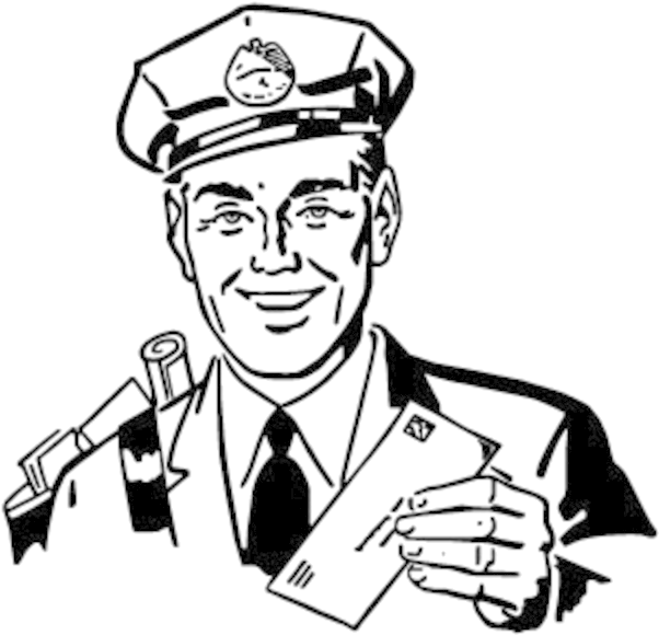 Man Clipart Retro - Mail Man - Png Download (1000x800), Png Download